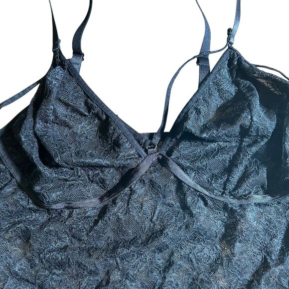 Torrid Curves Bodysuit SZ 2X Black All Over Lace Wireless Adj Straps Feminine - Picture 6 of 12